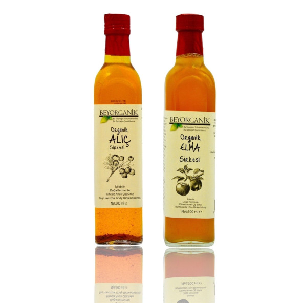 BEYORGANİK Organik Alıç ve Elma Sirkesi 2li 500ml