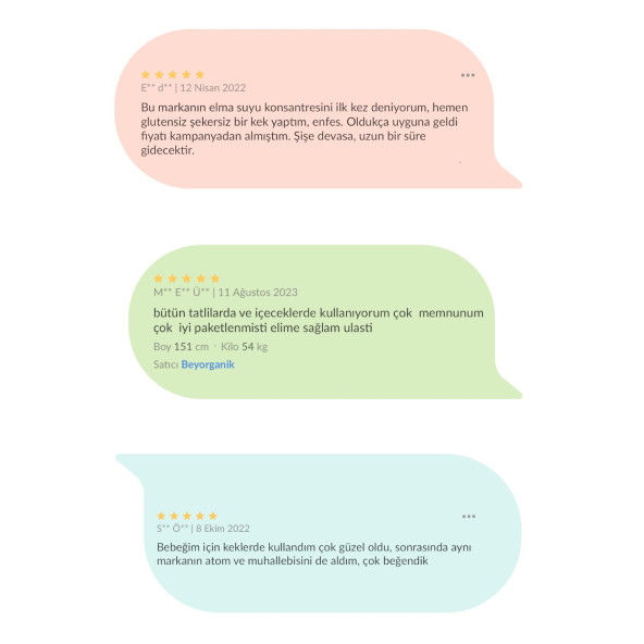 BEYORGANİK Organik Elma Suyu Konsantresi 1300 gr - 3