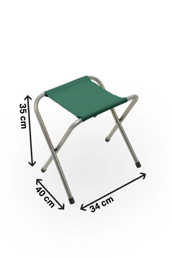 Exent Katlanır Balıkçı taburesi, kamp taburesi, piknik taburesi, Kamp Sandalyesi-Haki-**2 ADET** - 2