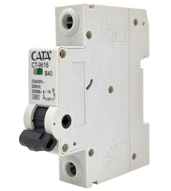 CATA CT 9616 1X40A 4.5kA B Tipi Otomatik Sigorta - 2