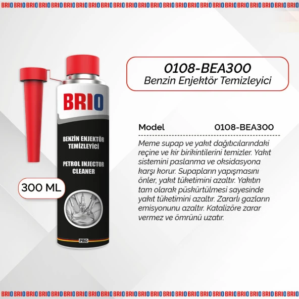 Brio Benzin Enjektör Temizleyici 300 Ml 2'li - Resim 2
