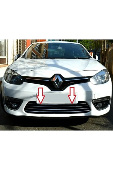 Fluence Ön Tampon Çıtası 4 Parça Krom Makyajlı Kasa 2013 Ve Sonrası - Resim 3