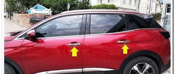 Peugeot 3008 Krom Kapı Kolu 2017 Ve Sonrası Paslanmaz Çelik - Resim 2