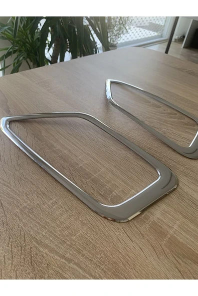 Egea Cross Sis Far Çerçevesi Krom 2 Parça Paslanmaz Çelik - Resim 2