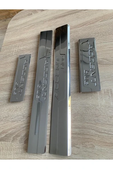 Hyundaı Blue Krom Kapı Eşiği 2011Ve Sonrası Blue Yazılı  Paslanmaz Çelik Sac - Resim 3