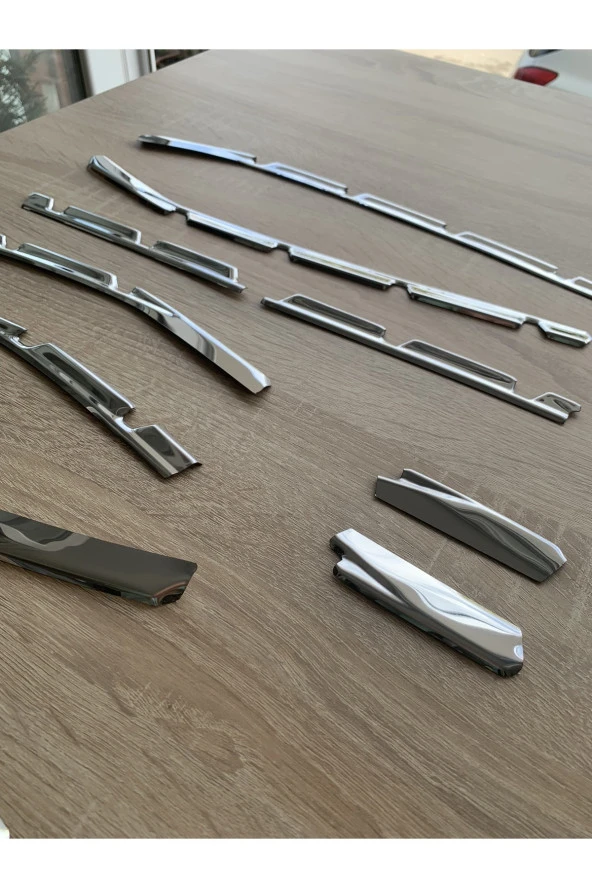 Clio 5 Ön Tampon Çıtası Krom 10 Parça 2019 ve Sonrası Paslanmaz Çelik - Resim 2