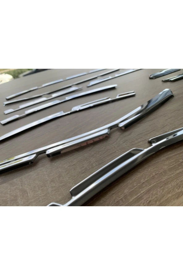 Clio 5 Ön Tampon Çıtası Krom 10 Parça 2019 ve Sonrası Paslanmaz Çelik - Resim 3