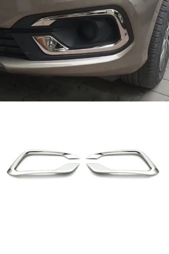 Egea Sis Farı Çerçevesi Sedan Krom  2020 Ve Sonrası Paslanmaz Çelik - Resim 2
