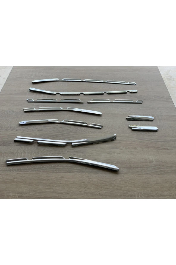 Clio 5 Ön Tampon Çıtası Krom 10 Parça 2019 ve Sonrası Paslanmaz Çelik - Resim 4