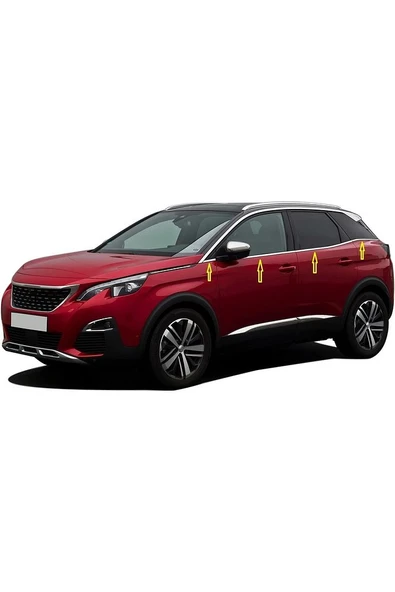 Peugeot 3008 Krom Cam Çıtası 8 Parça Paslanmaz Çelik 2016 Ve Sonrası - Resim 2