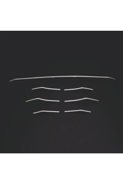 Megane 4 Krom Set Ön Tampon Çıtası Ve Ön Panjur 12 Parça 2016 - 2020 Paslanmaz Çelik - Resim 2