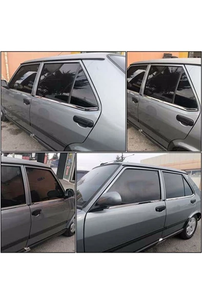 Tofaş Doğan Şahin Krom Cam Çıtası 6 Parça Paslanmaz Krom Çelik Sac - Resim 3