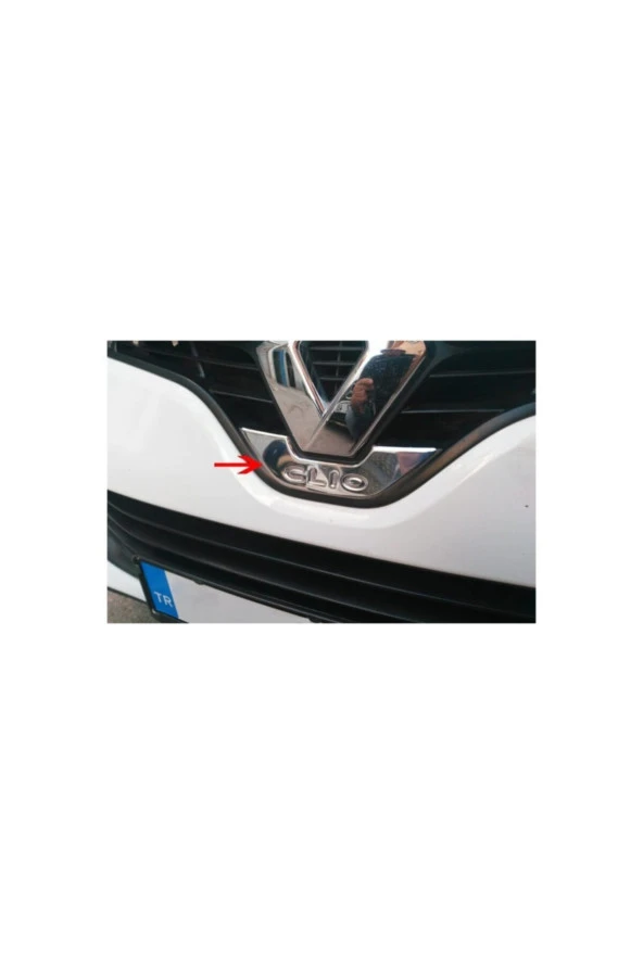 Clio 4 Ön Amblem Çerçevesi Krom Hb 2012 > Paslanmaz Çelik - Resim 3