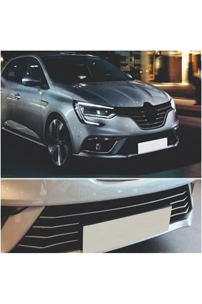 Megane 4 Krom Ön Tampon Çıtası 7 Parça 2016 - 2020 - Resim 2