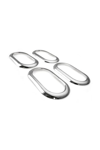 Megane 2 İç Kapı Kolu Çerçeve 2004 - 2010 Paslanmaz Çelik 4 Parça ürün görseli