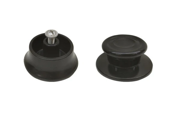 Nalburkent Tencere Tava Sahan Cam Kapak Kulpu Yasemin Lüks Tepeli Siyah 4 Set - 4