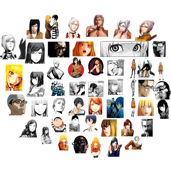 50 Adet Prison School Sticker Set