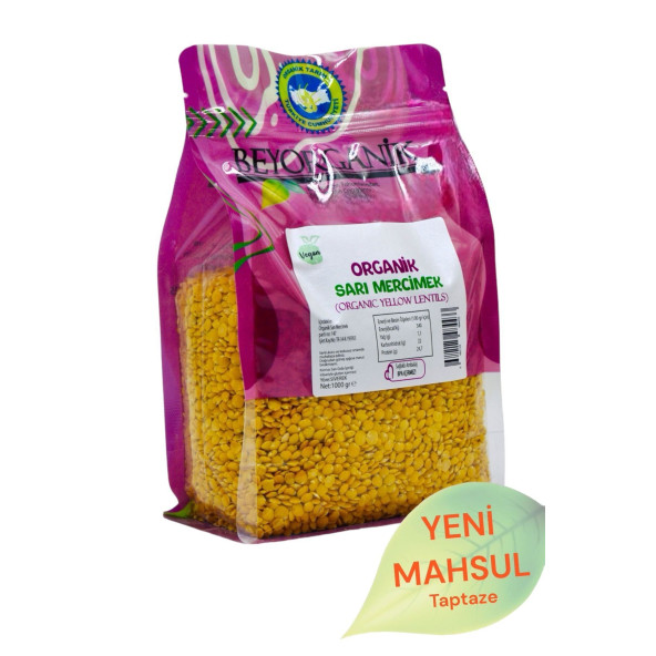Organik Sarı Mercimek 1kg