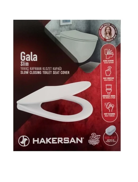 HAKERSAN GALA SLİM YAVAŞ KAPANAN KLOZET KAPAĞI ürün görseli 1