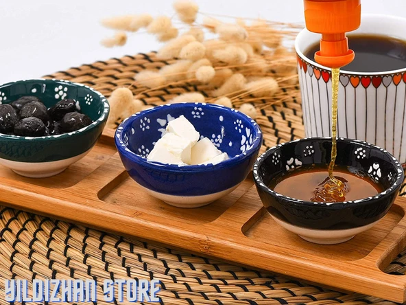 Çerezlik Seramik Çini Çerezlik Kase Armada Çini Çerezlik Seti 6 Adet - 2