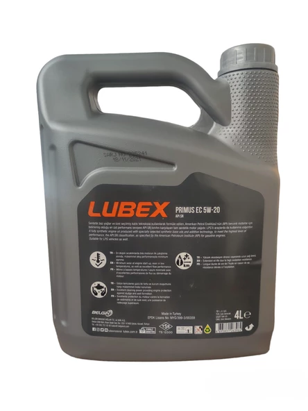 LUBEX PRİMUS EC 5W-20 4 LT 2021