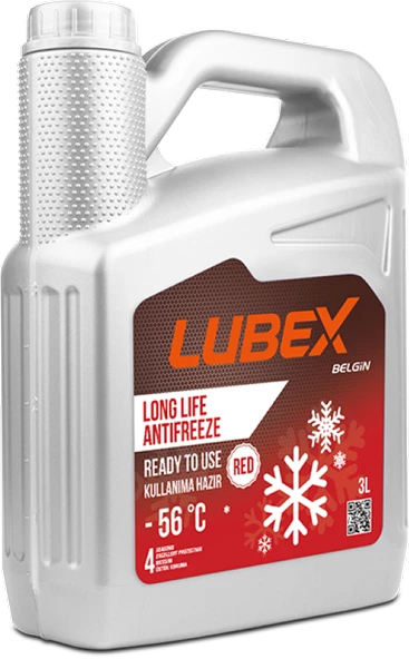 LUBEX LONG LIFE RED ANTİFREEZE READY TO USE -56 3 LT