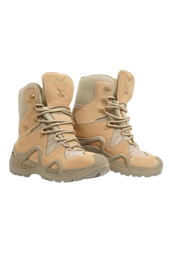 Vogel Nubuk Deri Fermuarsız Bej Rengi Bot V1490bj - Resim 5