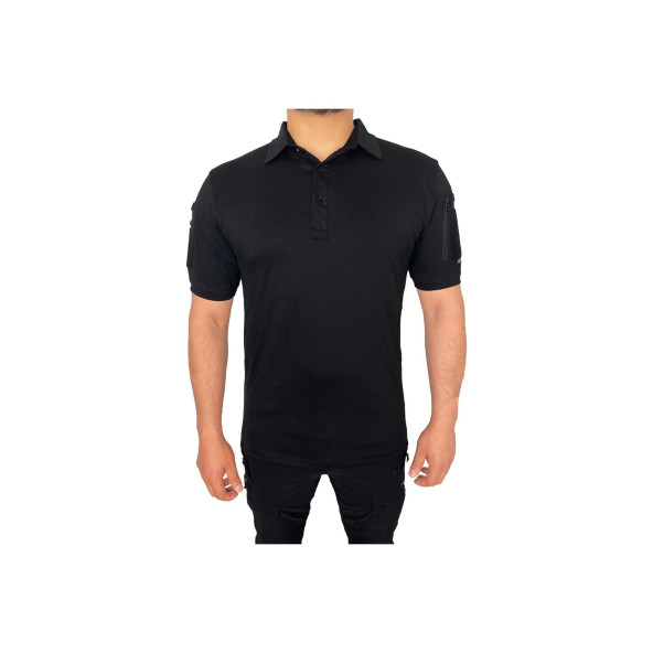 Wolftrap Tactical 2 Cepli Polo Yaka Kısa Kollu Taktik Tshirt Siyah - 4