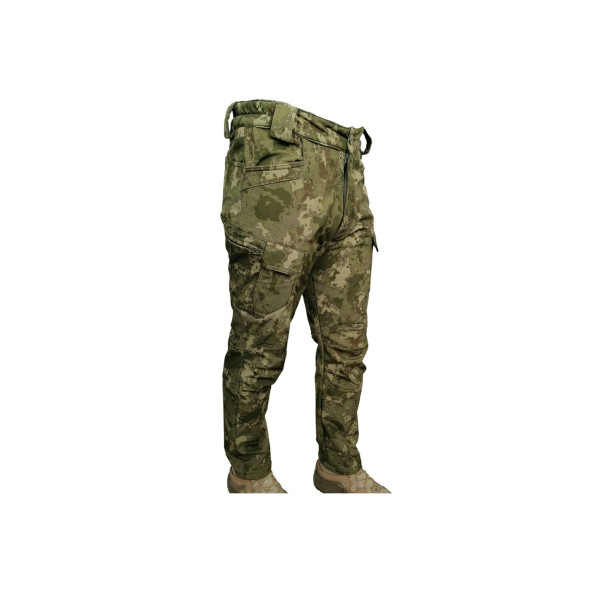 Metam Su Geçirmez Askeri Kamuflaj Desenli Softshell Pantolon - 2