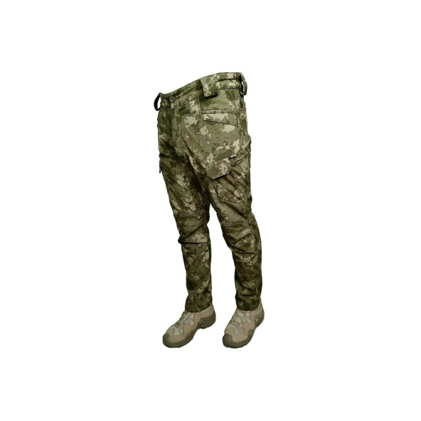 Metam Su Geçirmez Askeri Kamuflaj Desenli Softshell Pantolon - 5