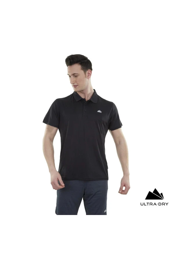 Horizons Ultra Dry Erkek Polo T-shirt Siyah