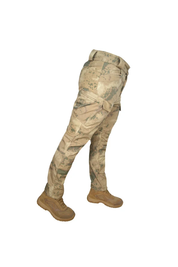 Wolftrap Tactical 8 Cepli Kamuflaj Desenli Softshell Pantolon, Su Ve Soğuk Geçirmez Kalın Pantolon - 5