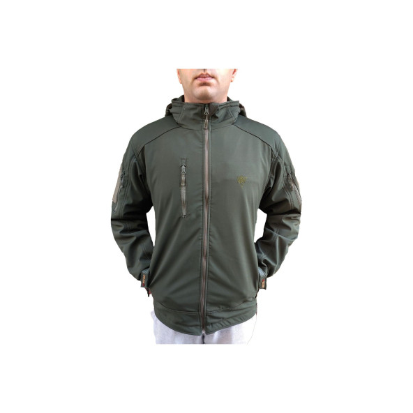 Wolftrap Tactical Haki 5 Cepli Kapüşonlu Softshell Mont