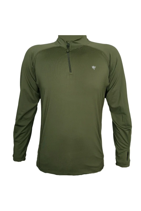 Wolftrap Tactical Uzun Kollu Çeyrek Fermuarlı Taktik Sweatshirt Haki