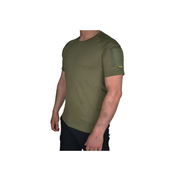 Wolftrap Tactical Haki Renkli Taktik Kısa Kollu Tişört, 2 Cepli Taktik T-shirt - 4