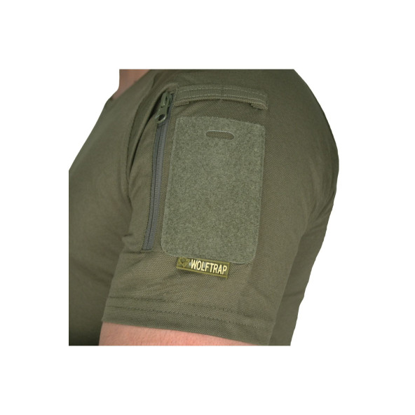 Wolftrap Tactical Haki Renkli Taktik Kısa Kollu Tişört, 2 Cepli Taktik T-shirt - 7