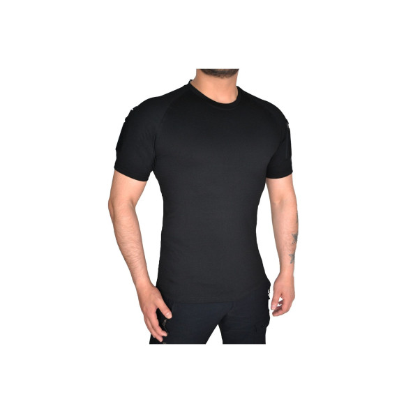 Wolftrap Tactical Siyah Renkli Taktik Kısa Kollu Tişört, 2 Cepli Taktik T-shirt