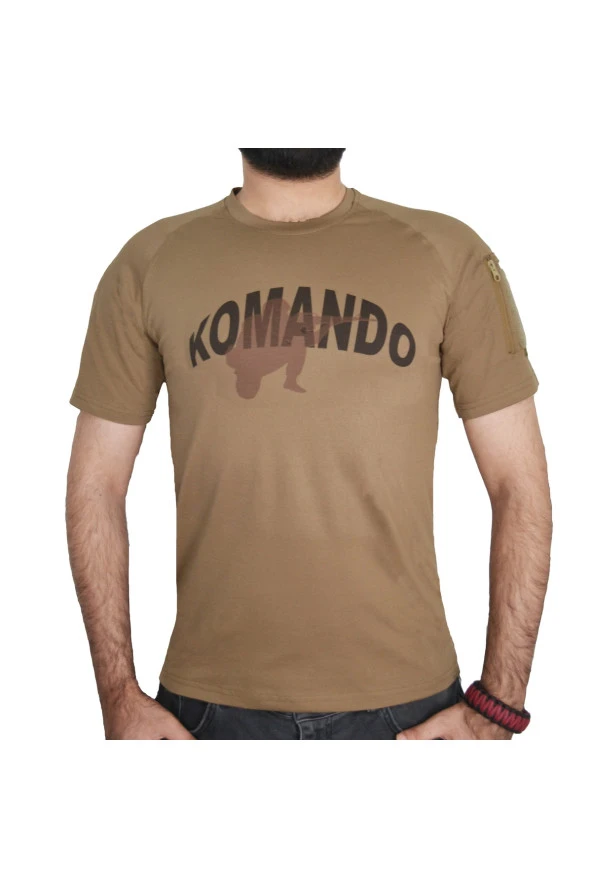 Komando Yazılı Kısa Kollu Baskılı Taktik Tişört Nano - Resim 2