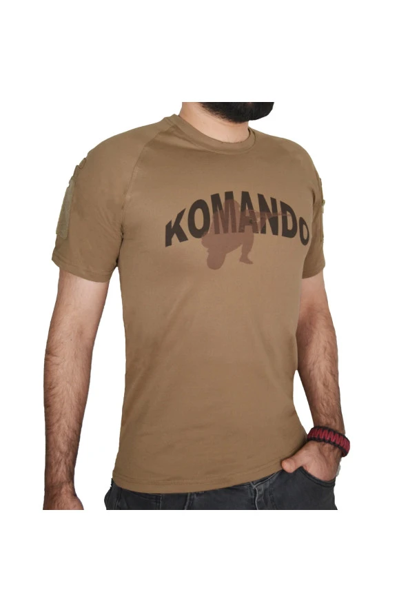 Komando Yazılı Kısa Kollu Baskılı Taktik Tişört Nano - Resim 3