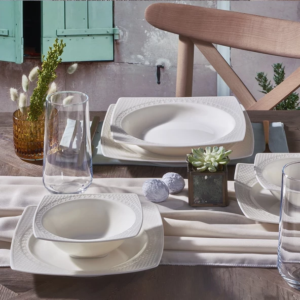 GÜRAL PORSELEN Bonenjoy 24 Parça 6 Kişilik Yemek Takımı ürün görseli 1