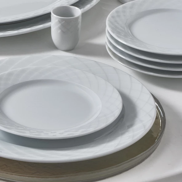 GÜRAL PORSELEN Alfa 36 Parça 6 Kişilik Yemek Takımı - 3