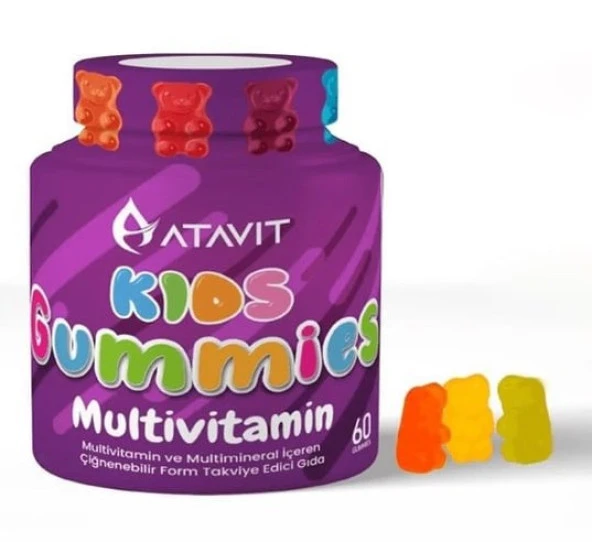Atavıt Kids Gummies Multivitamin 60 Çiğneme Tableti 8682340346912