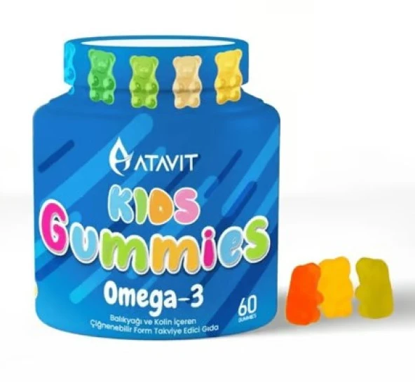 Atavıt Kids Gummies Omega-3 60 Çiğneme Tableti 8682340346929