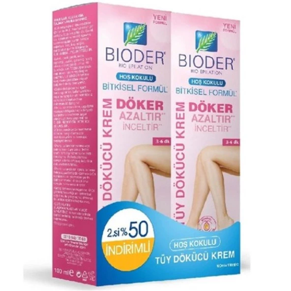 Bioder Hoş Kokulu Tüy Dökücü Krem 2.si 50 İndirimli 100 Ml+100 Ml 8680512630449