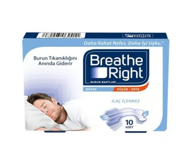 Breathe Right Şeffaf Küçük/orta Burun Bandı 10lu 810071800405