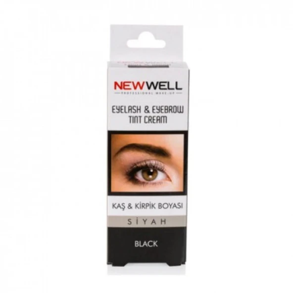 New Well Kaş Kirpik Boyası Black Siyah 15 ml