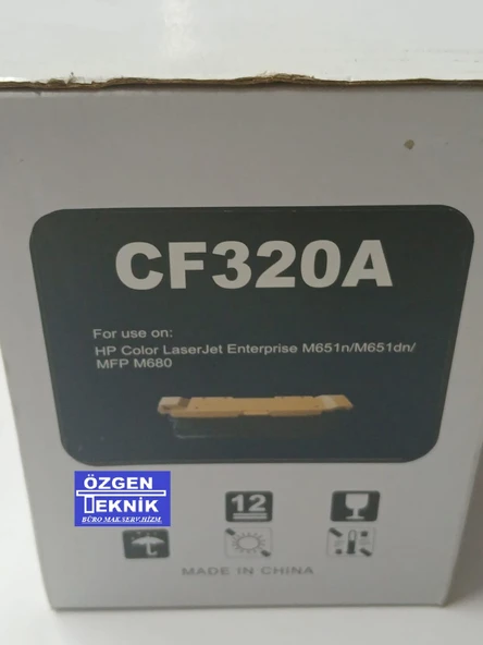 HP CF320A,( ÇİPLİ,11.5K)SİYAH MUADİL TONER(SIFIR) - 2