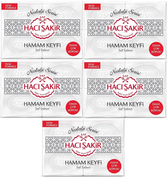 Hacı Şakir Sabun 800GR Hamam Keyfi (Nostalji Serisi) (5 Li Set)