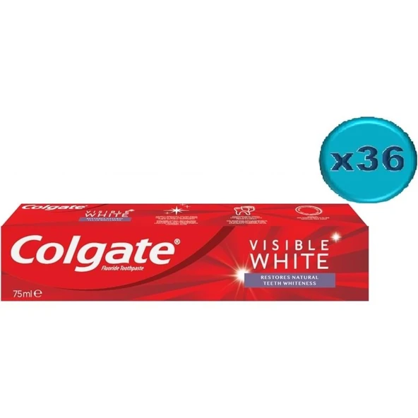 Colgate Diş Macunu 75ML Visible White/Görünür Beyazlık (36 Lı Set) ürün görseli