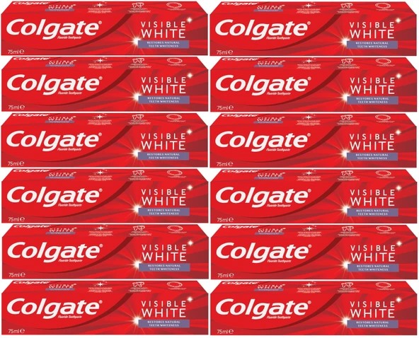 Colgate Diş Macunu 75ML Visible White/Görünür Beyazlık (12 Li Set) - 2